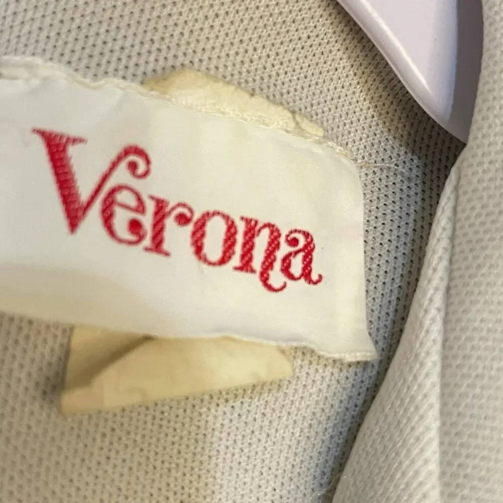 Verona Long Sleeve Knee Length Dress Women's 10 Yellow Blue Striped VTG Preppy